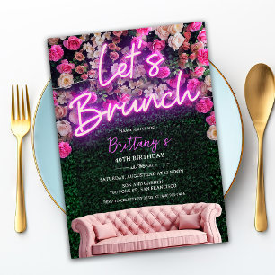 JEDES EREIGNIS - Neon Brunch Florale Einladung