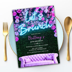 JEDES EREIGNIS - Neon Brunch Florale Einladung