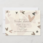 JEDES EREIGNIS Pink & Taupe Herz Chic Einladungen (Vorderseite)