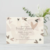 JEDES EREIGNIS Pink & Taupe Herz Chic Einladungen (Stehend Vorderseite)