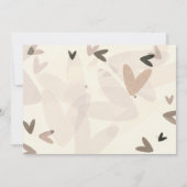 JEDES EREIGNIS Pink & Taupe Herz Chic Einladungen (Rückseite)