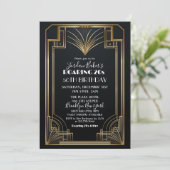 JEDES EREIGNIS - Roaring 20er Jahre Art Deco Party Einladung (Stehend Vorderseite)