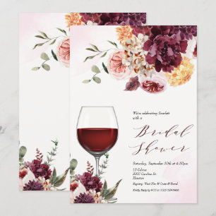 JEDES EREIGNIS - Wein Glas Florale Einladung