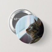 Jedes erwägt die Miezekatze draußen Button (Vorne & Hinten)