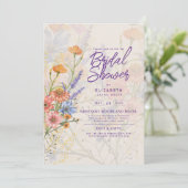 JEDES EVENT Boho Wildblumen Garden Party Einladung (Stehend Vorderseite)