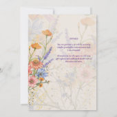 JEDES EVENT Boho Wildblumen Garden Party Einladung (Rückseite)