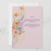 JEDES EVENT Boho Wildblumen Garden Party Einladung (Rückseite)
