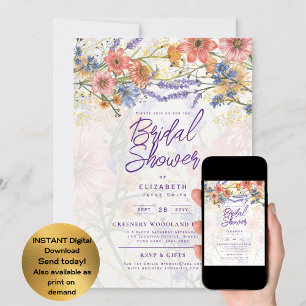 JEDES EVENT Boho Wildblumen Gartenparty Einladung