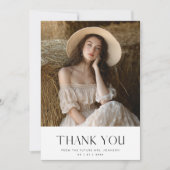 Jedes Event Elegantes Typografy Brautparty Foto Dankeskarte (Vorderseite)