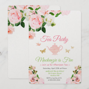 JEDES EVENT - Florale Teeparty-Einladung Einladung