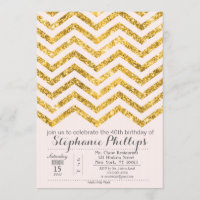 JEDES EVENT - Gold Blush Glitter-Einladung