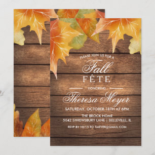 JEDES EVENT - Rustikale Herbstlaub-Einladung Einladung