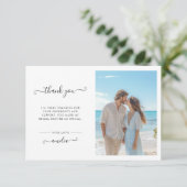 Jedes Event Whimsy Script Brautparty Beach Foto Dankeskarte (Stehend Vorderseite)