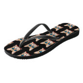 Jedes farbenfrohe Personalisierte Chat-Foto Badesandalen (Schrägansicht)