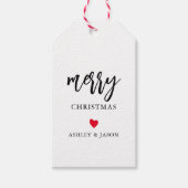 Jedes Farbherz frohe Weihnachten, Minimalistisch e Geschenkanhänger (Vorderseite)