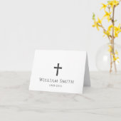 Jedes farbkreuz elegante minimale Beileid danke Karte (Gelbe Blume)