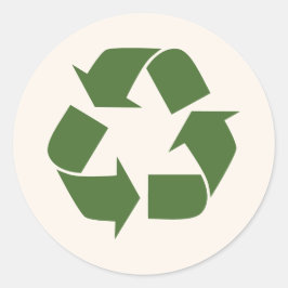 Jedes Farbrecyclingsymbol Eco Friendly Symbol Runder Aufkleber