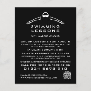 Jedes Farbschwimmer-Symbol, Schwimmlesson-Werbung Flyer