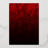 Jedes Farbthema Sweet 16 Masquerade Geburtstag Folieneinladung (Rückseite)