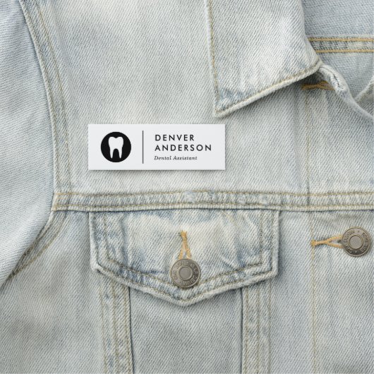 Jedes Farbzahn-Logo des modernen Zahnarztes Namensschild (Beispiel)