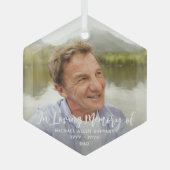 Jedes Foto für Text-Memories mit einfachem White S Ornament Aus Glas (Vorderseite)