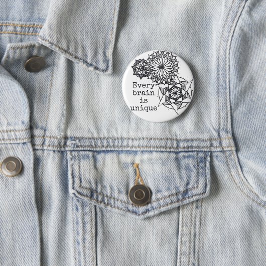 Jedes Gehirn ist einzigartig im Abzeichen/Knopfdes Button (Beispiel)