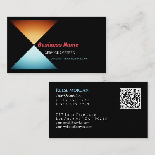 Jedes Geschäft, Triangle Design, Generieren von QR Visitenkarte (Vorne/Hinten)