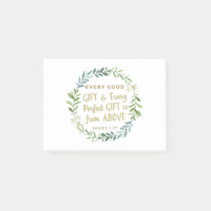 "Jedes gute Geschenk und jedes perfekte Geschenk k Post-it Klebezettel