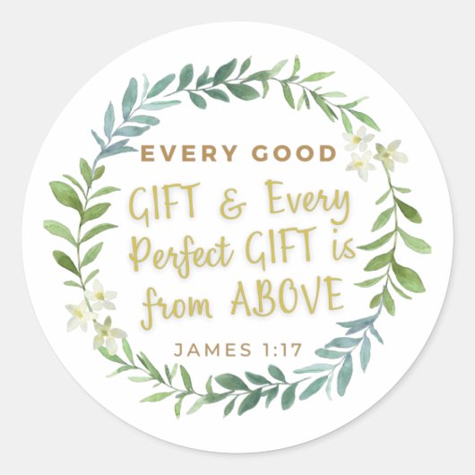 'Jedes gute Geschenk und jedes perfekte Geschenk.. Runder Aufkleber (Vorderseite)