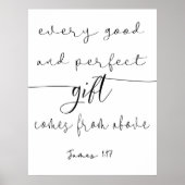 Jedes gute und perfekte Geschenk James 1:17 Poster (Vorne)