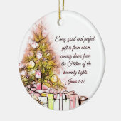 Jedes gute und perfekte Geschenk James 1:17, Weihn Keramik Ornament (Links)