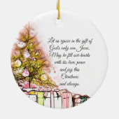 Jedes gute und perfekte Geschenk James 1:17, Weihn Keramik Ornament (Hinten)