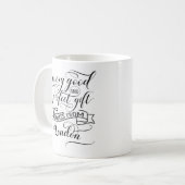 Jedes gute und perfekte Geschenk kommt aus London Kaffeetasse (Vorderseite Links)
