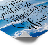 Jedes gute und perfekte Geschenk kommt von oben Poster (Ecke)