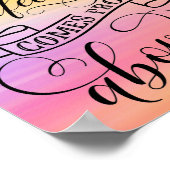 Jedes gute und perfekte Geschenk kommt von oben Poster (Ecke)