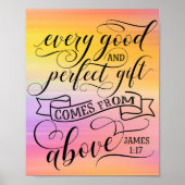 Jedes gute und perfekte Geschenk kommt von oben Poster (Vorne)