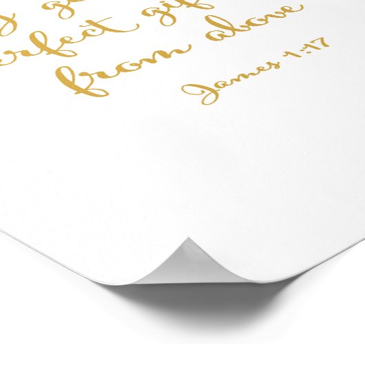 Jedes gute und perfekte Geschenk kommt von oben - Poster (Ecke)