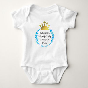 JEDES GUTE UND PERFEKTE GESCHENK VON GOTT Blau Baby Strampler