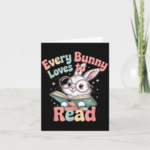 Jedes Häschen liebt es, süße Osterdesigns zu lesen Karte