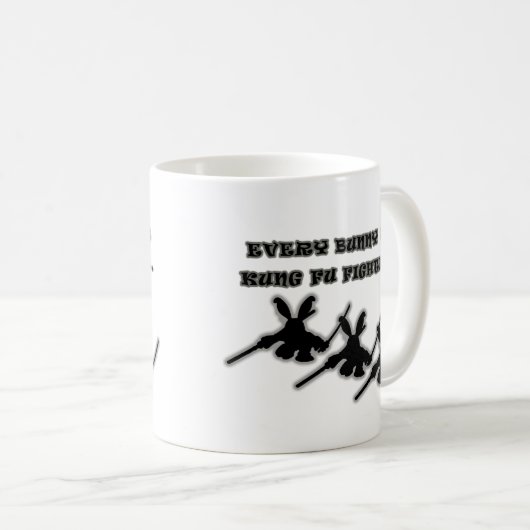 Jedes Häschen war kämpfendes kung fu… Kaffeetasse (VorderseiteRechts)