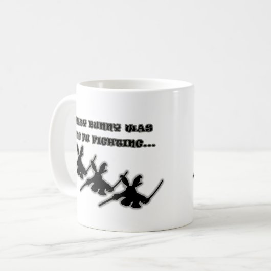 Jedes Häschen war kämpfendes kung fu… Kaffeetasse (Vorderseite Links)