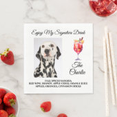 Jedes Haustier Unterschrift Drink Hochzeit Pet Nap Serviette (Beispiel)