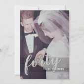 JEDES JAHR - 40. Hochzeitstag & Foto Einladung (Vorderseite)