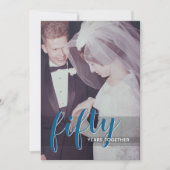 JEDES JAHR - 50. Hochzeitstag & Foto Einladung (Vorderseite)