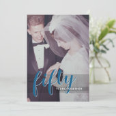 JEDES JAHR - 50. Hochzeitstag & Foto Einladung (Stehend Vorderseite)