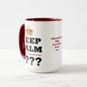 Jedes Jahr Behalte Calm Add Message Meilenstein Ge Tasse (Vorderseite Links)