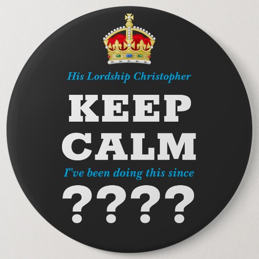 Jedes Jahr Behalten Meilenstein in der Nachricht z Button (Vorderseite)