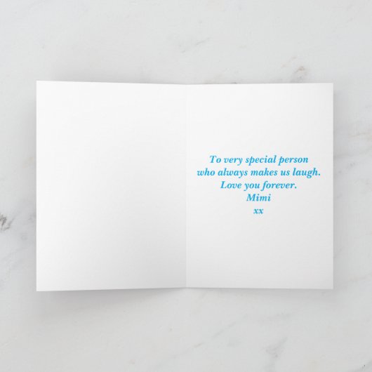 Jedes Jahr Behalten Meilenstein in der Nachricht z Karte (Innenseite)