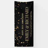 JEDES JAHR Black Gold Wedding Jubiläum Banner (Vertikal)