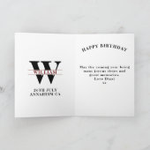 Jedes Jahr, das in Monogramm Geboren ist, Ihren Na Karte (Innenseite)